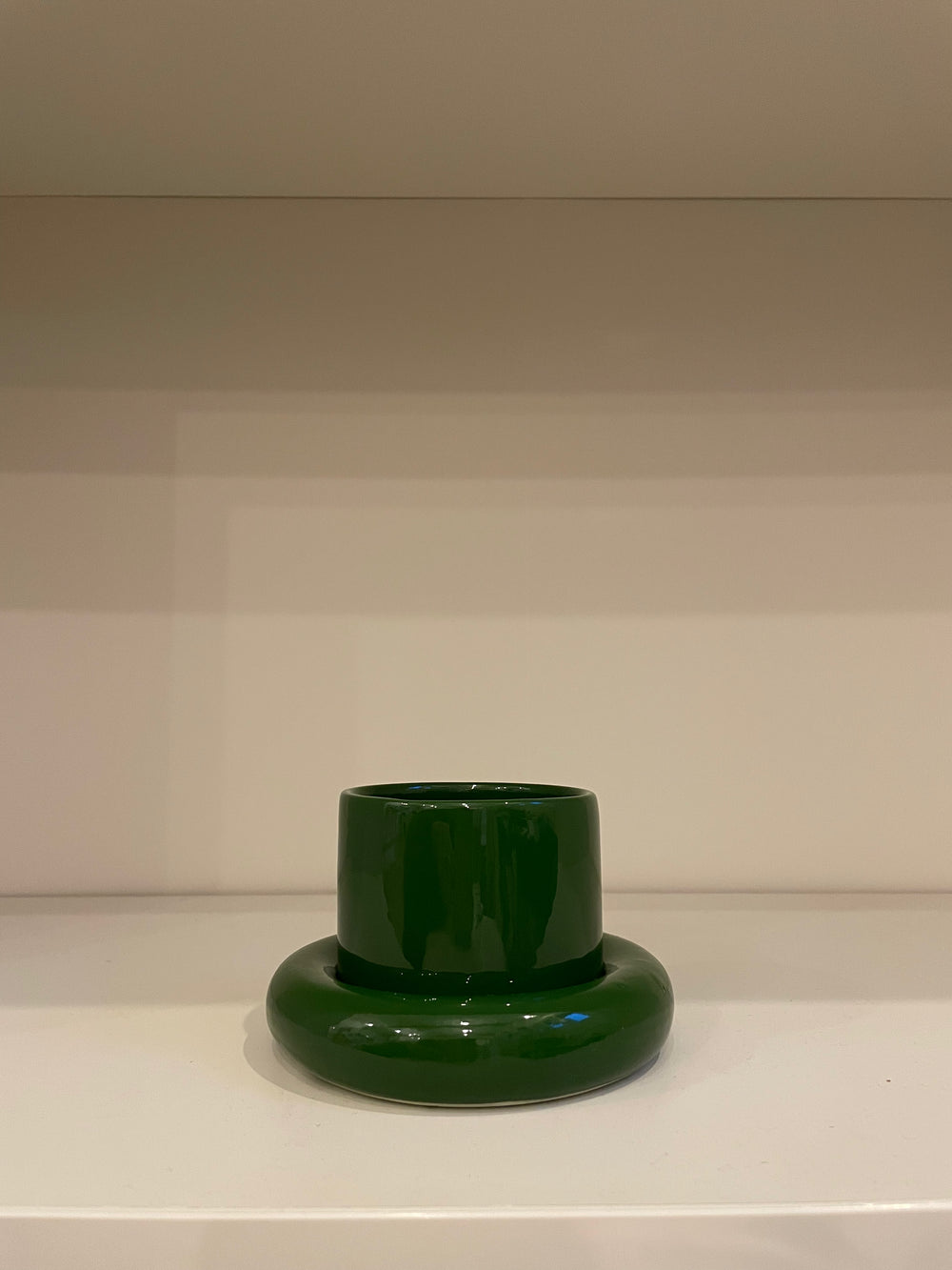 Green Glazed Ceramic Cup