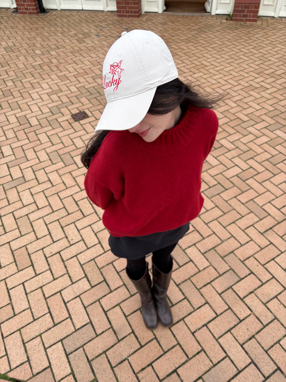 Lucky in Love Embroidered Hat Chey Chey x Lola Store Valentine’s exclusive