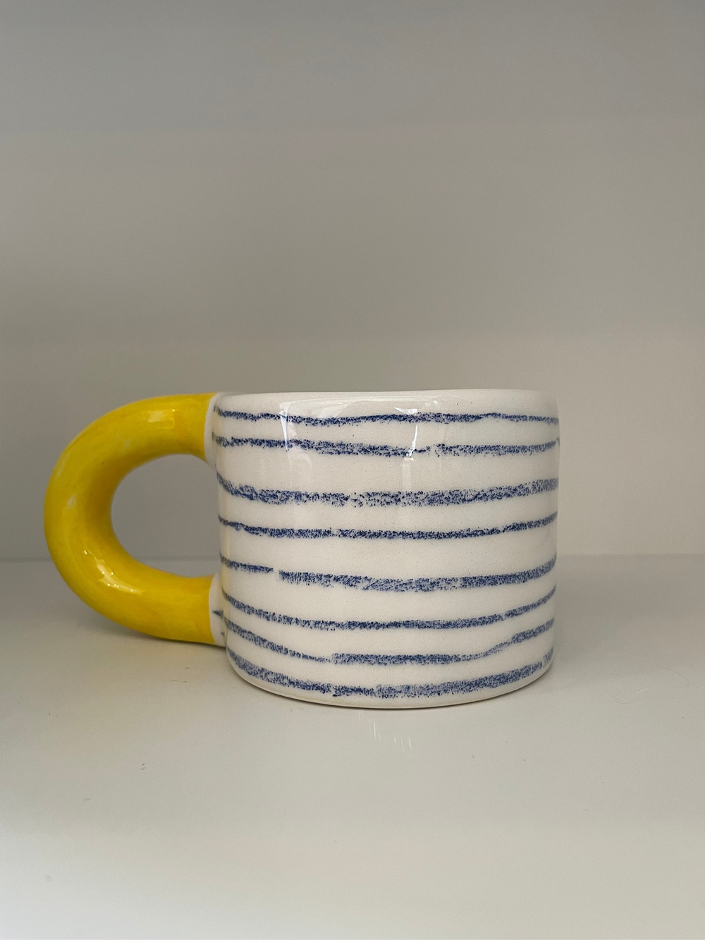 Handmade Striped Ceramic Mug