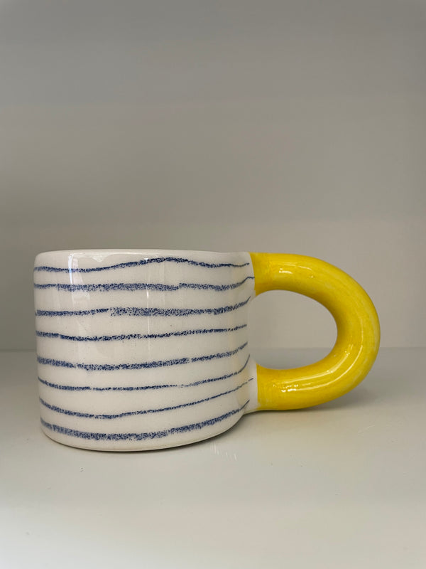 Handmade Striped Ceramic Mug