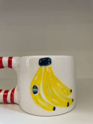 Handmade Banana Pattern Ceramic Mug