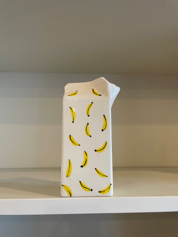 Handmade Banana Milk Ceramic Vase