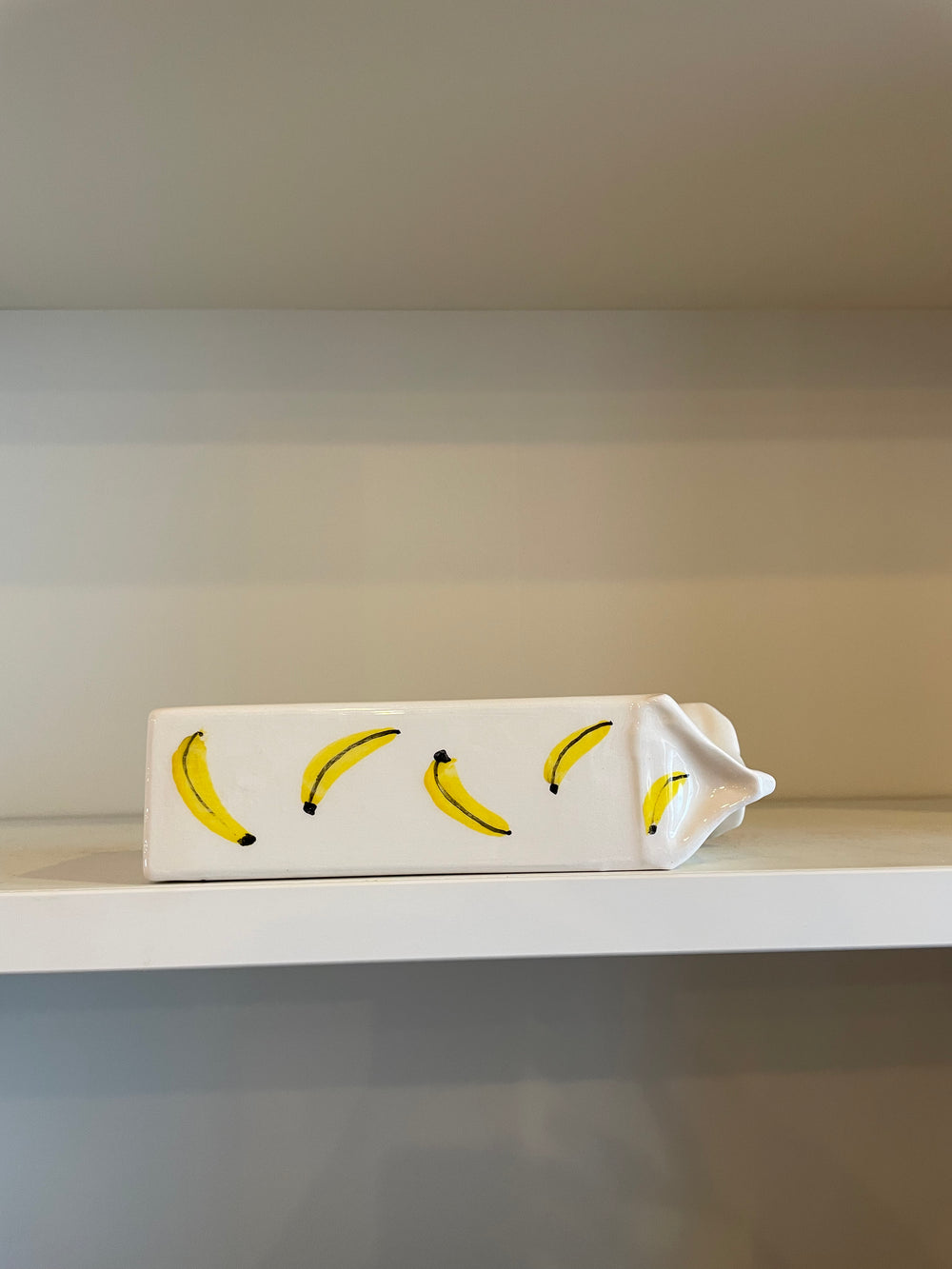 Handmade Banana Milk Ceramic Vase