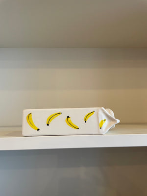 Handmade Banana Milk Ceramic Vase