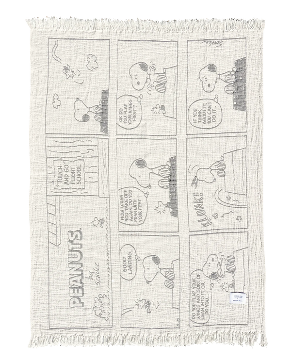 Snoopy & Woodstock Reversible Cotton Throw