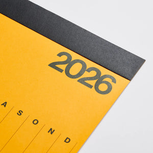 V Calendar 2026 Yellow