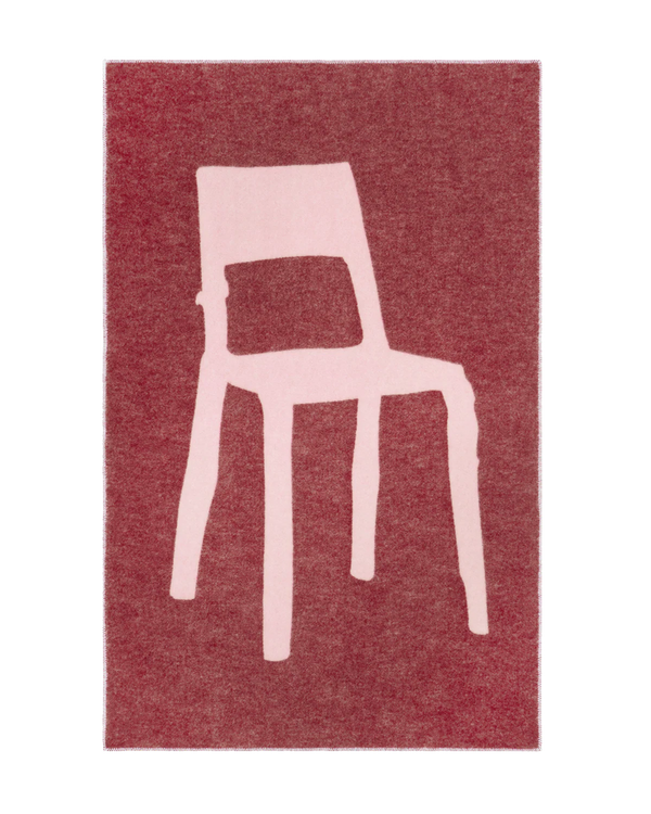 Teun Zwets x Maison Deux Splitted Chair Blanket Pink Bordo (130 × 200 cm)
