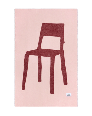 Teun Zwets x Maison Deux Splitted Chair Blanket Pink Bordo (130 × 200 cm)