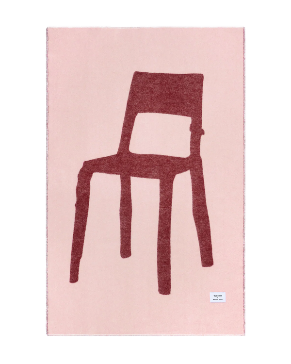 Teun Zwets x Maison Deux Splitted Chair Blanket Pink Bordo (130 × 200 cm)