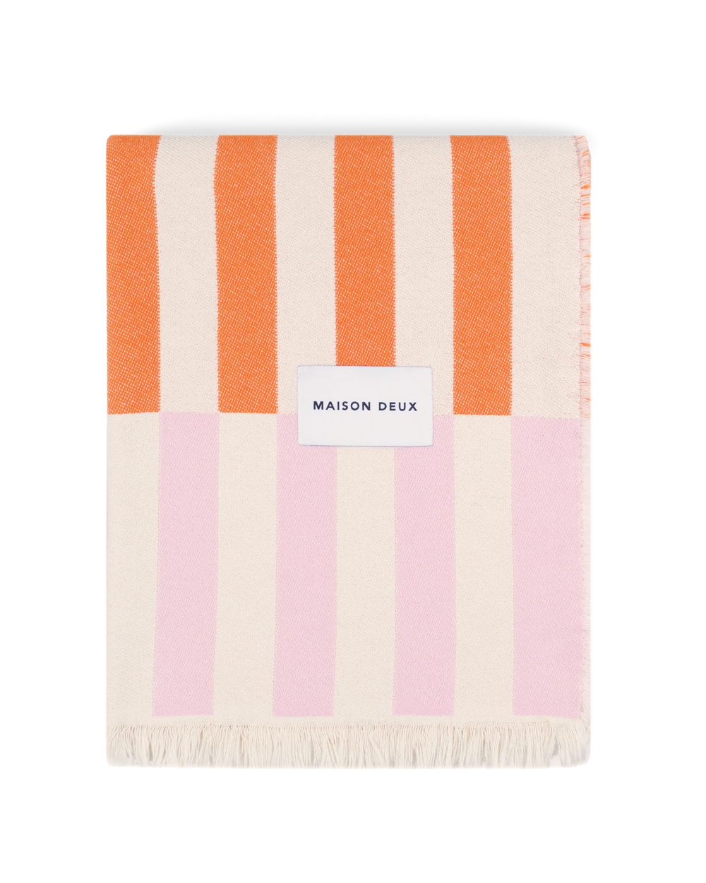 Tiles Cotton Blanket Pink Carrot