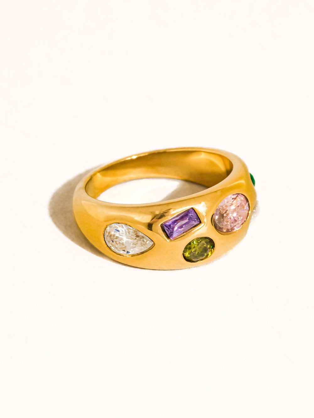 Non-Tarnish Gold Lucky Dome Ring