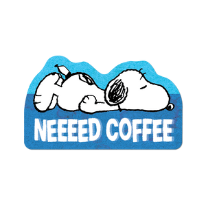 Need Coffee by Peanuts - Die-Cut Sticker (summer, cafe)