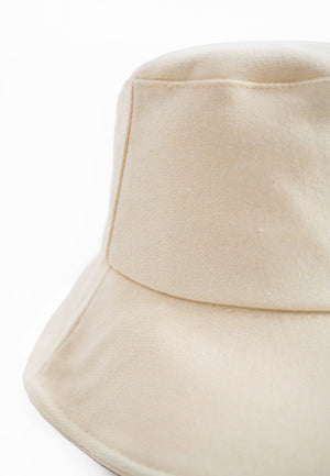 Recycled Canvas Bucket Hat in Off White