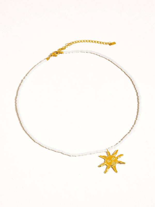 Iridessa 18K Gold Non-Tarnish Sun Beaded Necklace