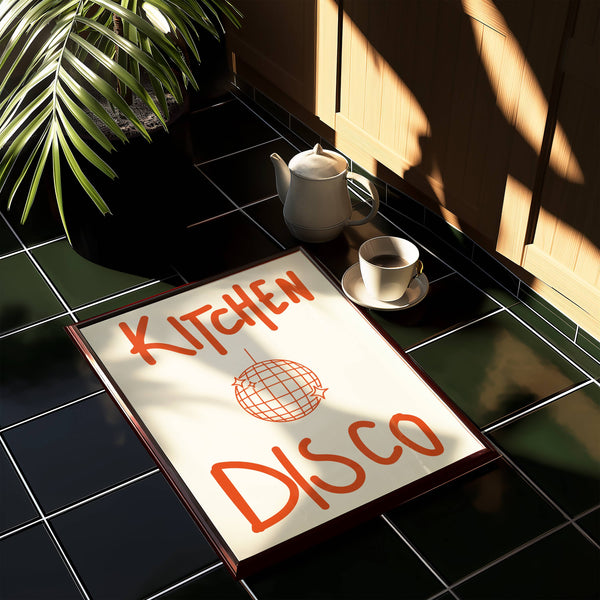 Kitchen Disco Music Home Decor Wall Art Print