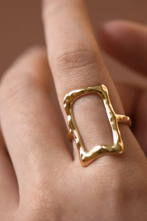 18K Gold Plated Waterproof Stainless Steel Ring