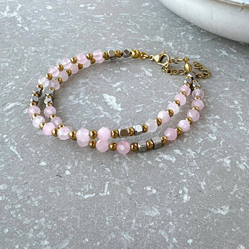 Tarnish Resistant Double Layer Beaded Bracelet