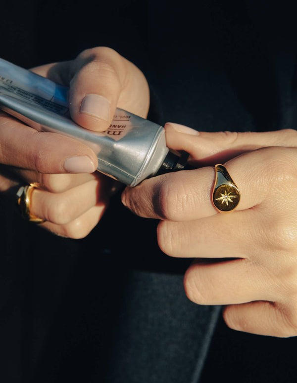 Waterproof Star Signet Ring