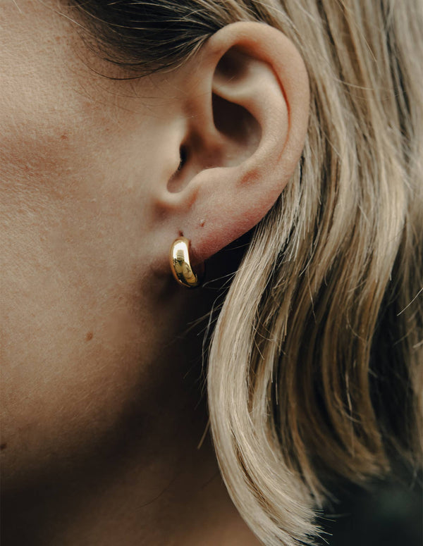 Waterproof Gold Small Hoop Earrings