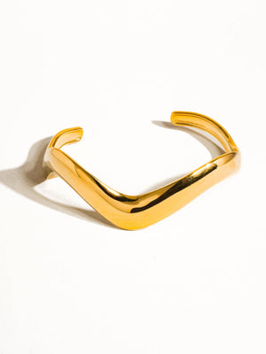 Gold Plated & Non Tarnish V Shaped Bangle