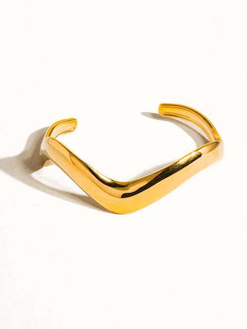 Gold Plated & Non Tarnish V Shaped Bangle