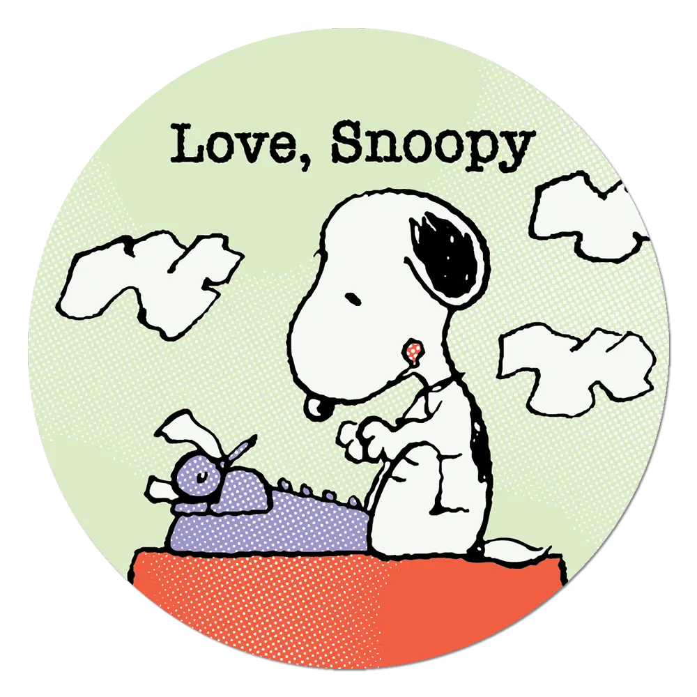 Love Snoopy Typewriter - Die-Cut Sticker (Bookish, Writer)