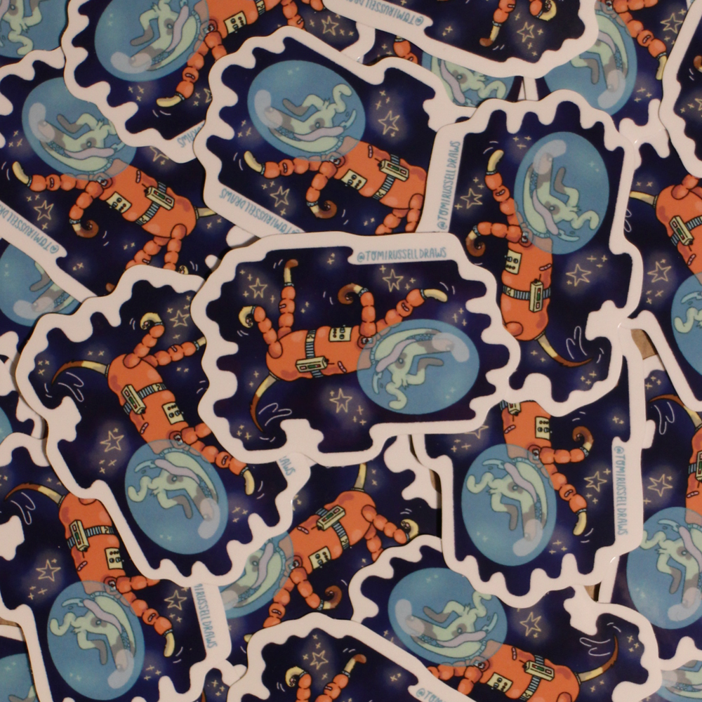 Space Dog Sticker