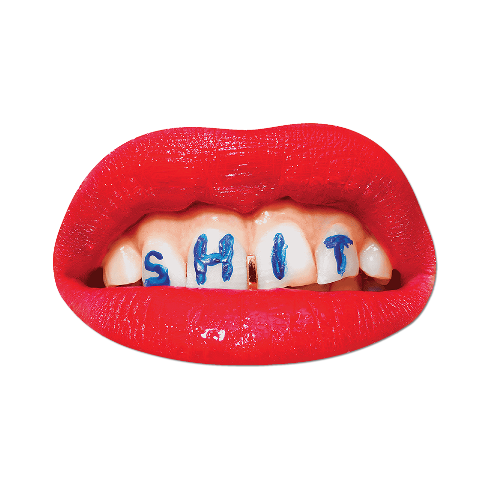 Shit by Toiletpaper - Die-Cut Sticker (Lips)
