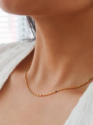 Gold Plated & Non-Tarnish Beaded Necklace