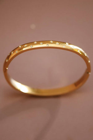 18K Gold Plated Waterproof Stainless Steel Bangle
