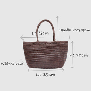 Lou – Handwoven Leather Tote Bag ( Handmade in Italy)