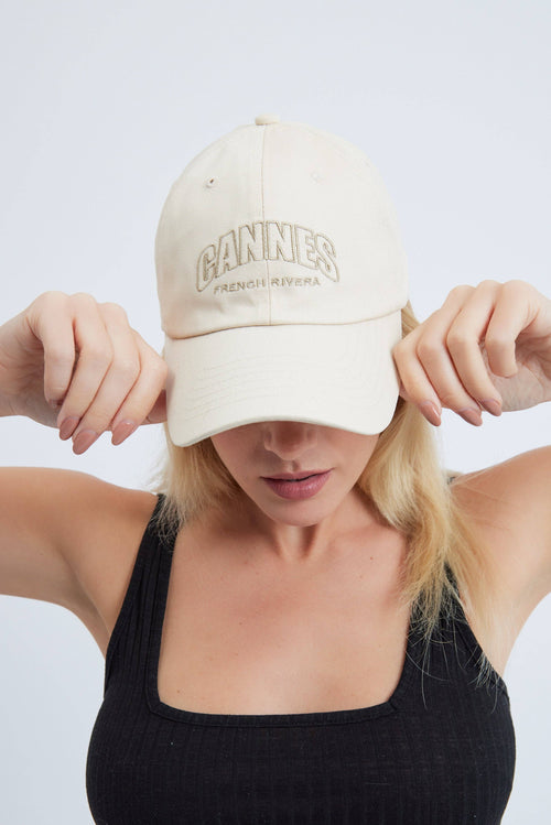 CANNES Baseball Cap in Cream