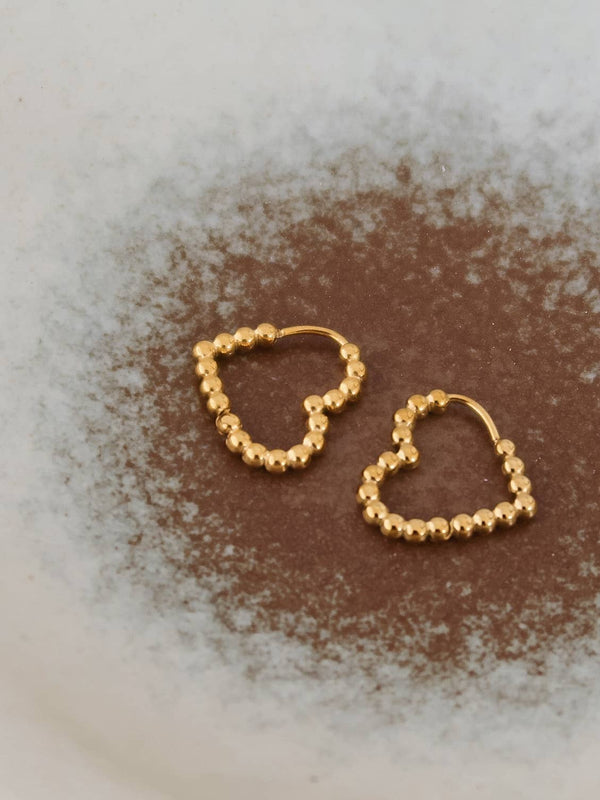 Maxine 18K Gold Non-Tarnish Petite Heart Earring