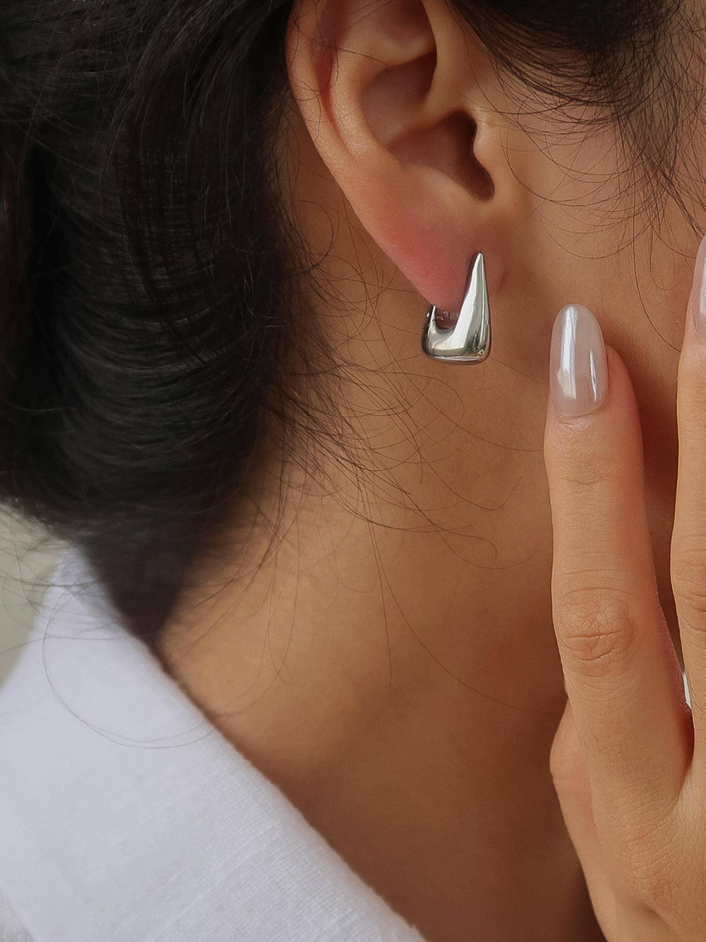 Non-Tarnish Geometric Hoop Earrings