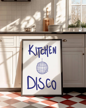 Kitchen Disco Music Home Decor Wall Art Print