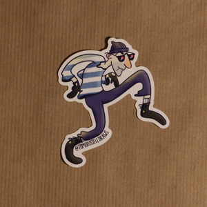 Sneaky Fella Waterproof Sticker
