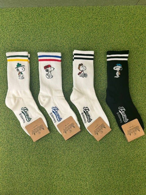 Peanuts Variety Snoopy 2Line Crew Ankle Socks