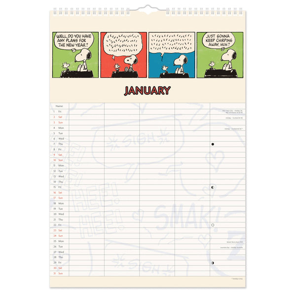 Peanuts 2027 A3 Family Calendar