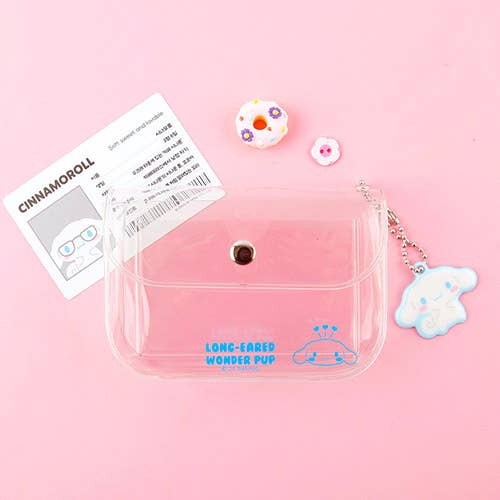 Sanrio Clear Card Holder with Keychain – Collectible Case