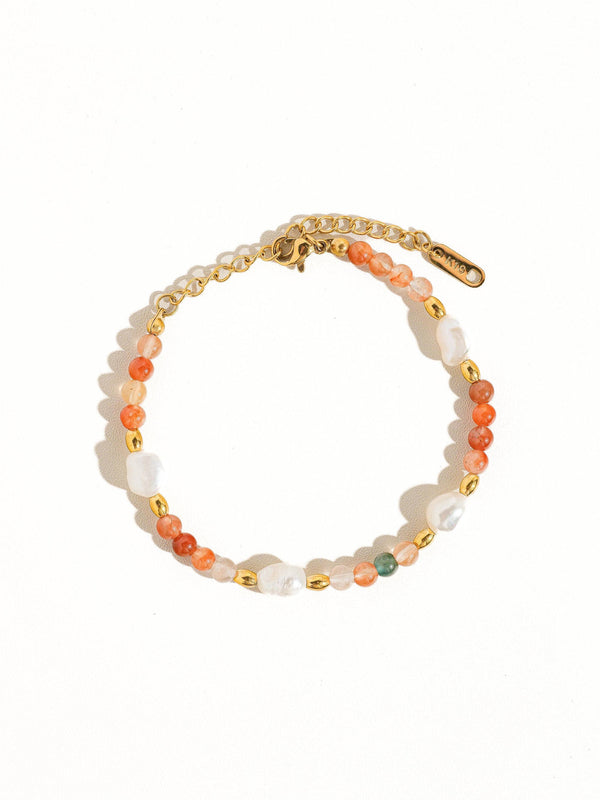 Non-Tarnish Bohemian Stone and Bead Bracelet