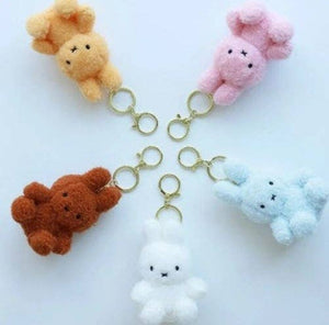 Miffy Creamy Plush Bag Charm, Key chain holder - 8cm