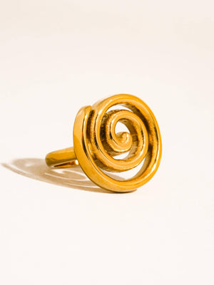 Gold Non-Tarnish Statement Ring