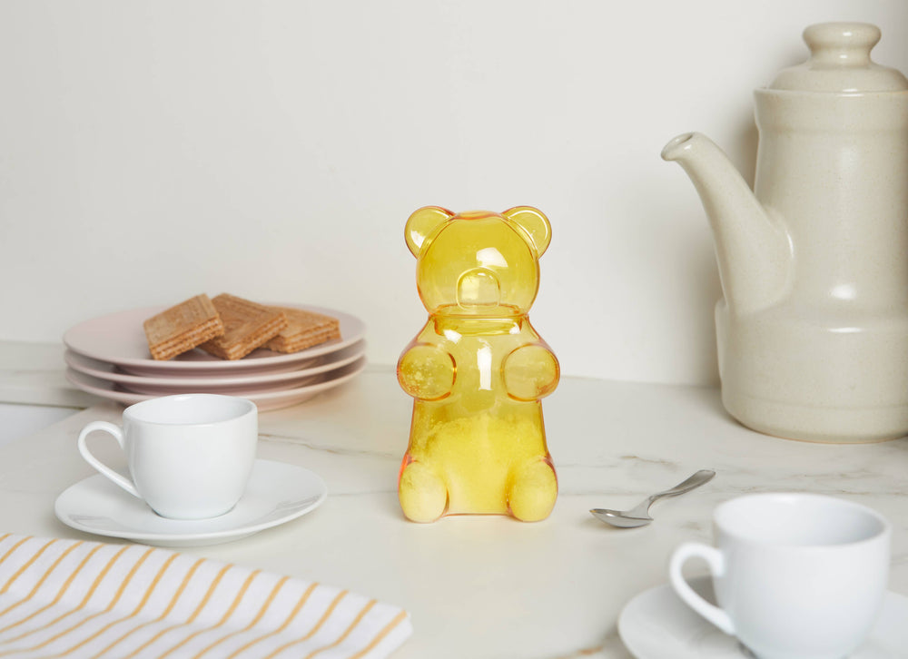Glass Gummy Bear Sugar Bowl