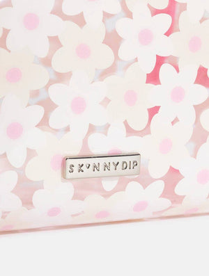 White Daisy Makeup Bag