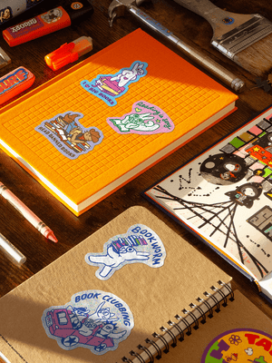 Book Clubbing by Apply (bookish) - Die-Cut Sticker