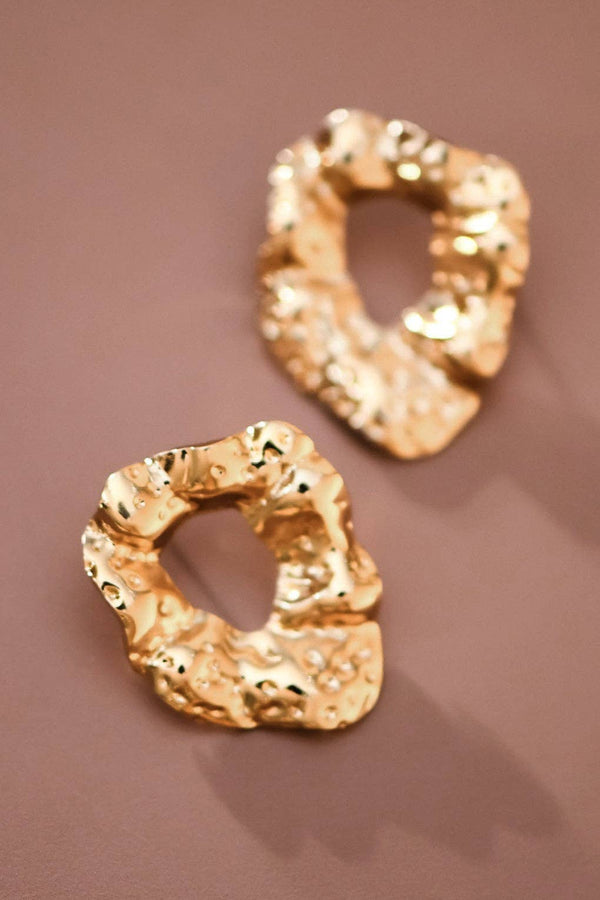 18K Gold Plated Waterproof Stainless Steel Stud Earrings - 7641