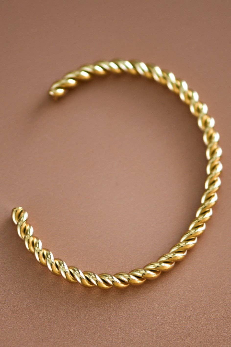 18K Gold Plated Waterproof Stainless Steel Cuff - 7204