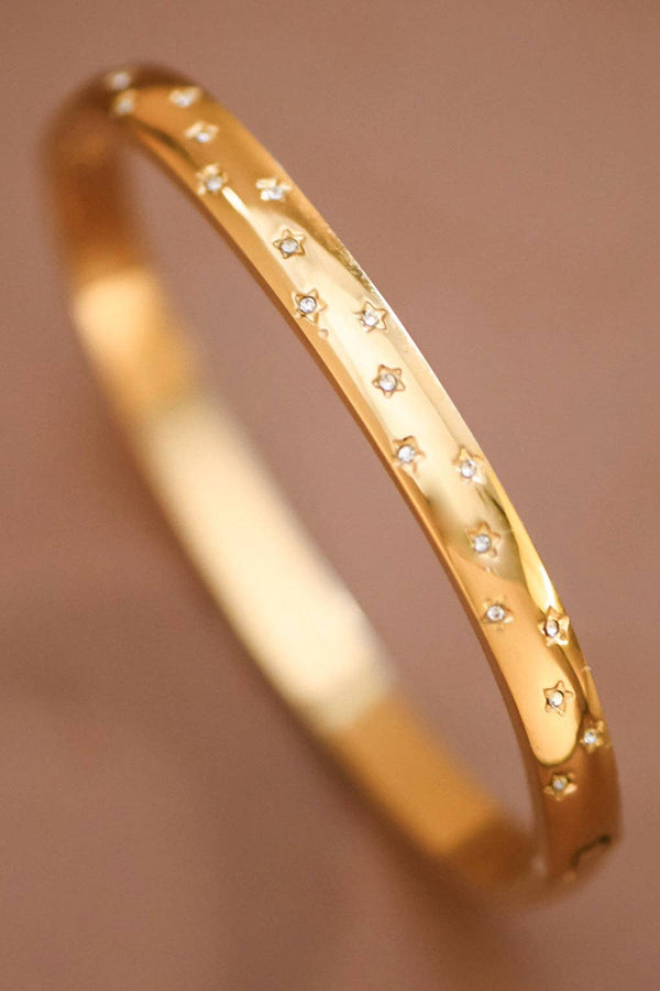 18K Gold Plated Waterproof Stainless Steel Bangle
