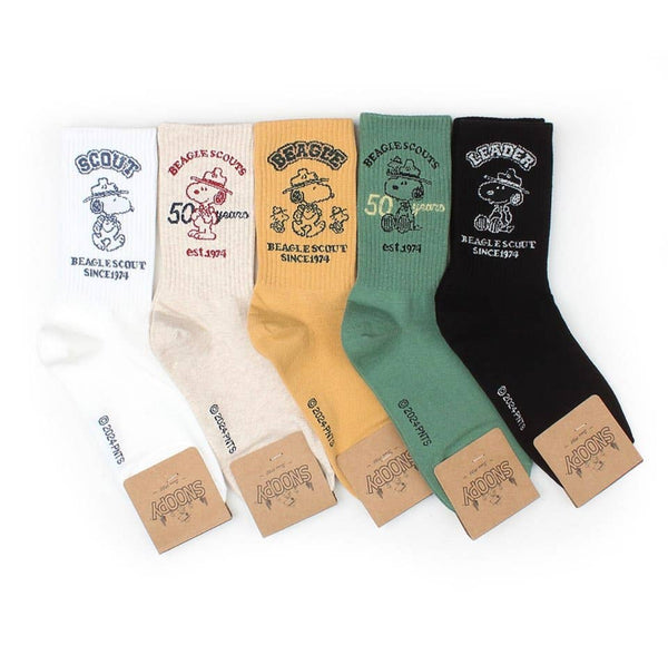 Peanuts Snoopy Scout 50th Celebtate Crew Ankle Socks-