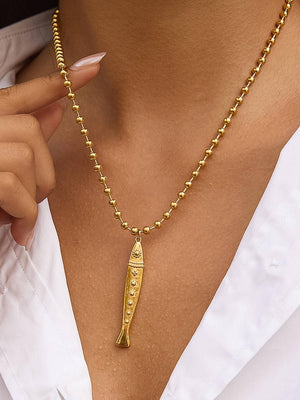 Non-Tarnish Vintage Fish Necklace